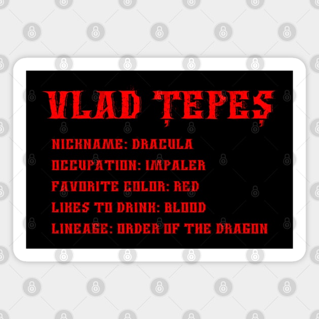 Vlad Dracula Magnet by Scar